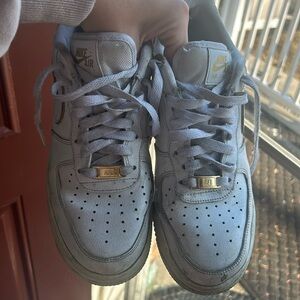 Gold trim Air Force ones